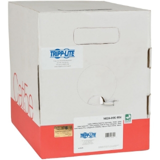 Picture of Tripp Lite 1000ft Cat5 / Cat5e Bulk Cable Solid CMP Plenum PVC White 1000'