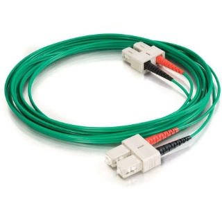 Picture of C2G-1m SC-SC 62.5/125 OM1 Duplex Multimode PVC Fiber Optic Cable - Green