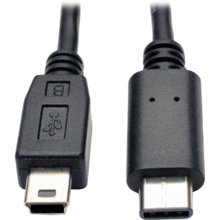 Picture of Tripp Lite 6ft USB 2.0 Hi-Speed Cable 5-Pin Mini-B to USB Type-C USB-C M/M