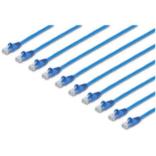 Picture of StarTech.com 1 ft. CAT6 Cable - 10 Pack - BlueCAT6 Patch Cable - Snagless RJ45 Connectors - Category 6 Cable - 24 AWG (N6PATCH1BL10PK)