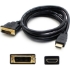 Picture of 12ft HDMI 1.3 Male to DVI-D Dual Link (24+1 pin) Male Black Cable For Resolution Up to 2560x1600 (WQXGA)