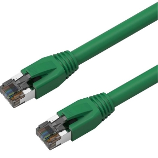 Picture of Axiom 2FT CAT8 2000mhz S/FTP Shielded Patch Cable Snagless Boot (Green)