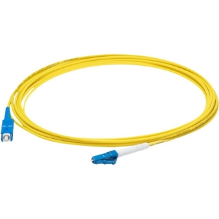 Picture of AddOn 96m LC (Male) to SC (Male) Straight Yellow OS2 Simplex Plenum Fiber Patch Cable