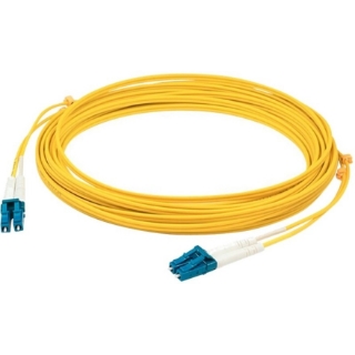 Picture of AddOn 75m LC (Male) to LC (Male) Straight Yellow OS2 Duplex Fiber LSZH Patch Cable
