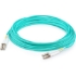 Picture of AddOn 12m LC (Male) to LC (Male) Aqua OM3 Duplex Fiber OFNR (Riser-Rated) Patch Cable