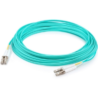 Picture of AddOn 1.5m LC (Male) to LC (Male) Aqua OM4 Duplex Fiber OFNR (Riser-Rated) Patch Cable