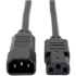 Picture of Tripp Lite 15ft Computer Power Cord Extension Cable C14 to C13 10A 18AWG 15'