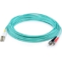 Picture of AddOn 15m LC (Male) to ST (Male) Aqua OM3 Duplex Fiber OFNR (Riser-Rated) Patch Cable