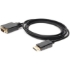 Picture of 5PK 6ft DisplayPort 1.2 Male to VGA Male Black Cables For Resolution Up to 1920x1200 (WUXGA)