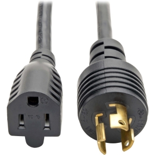 Picture of Tripp Lite 1ft Power Cord Adapter Cable 5-15P to 5-15R Heavy Duty 15A 14AWG 1'