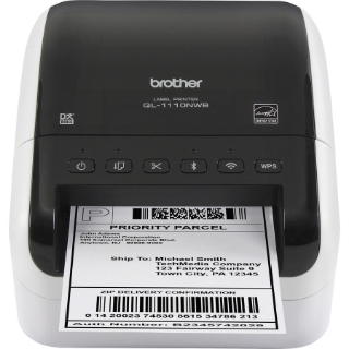 Picture of Brother QL-1110NWB Desktop Direct Thermal Printer - Monochrome - Label Print - Ethernet - USB - Bluetooth