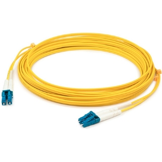 Picture of AddOn 3m LC (Male) to LC (Male) Yellow OM3 Duplex Fiber OFNR (Riser-Rated) Patch Cable