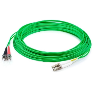 Picture of AddOn 3m LC (Male) to ST (Male) Green OM1 Duplex Plenum-Rated Fiber Patch Cable