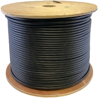 Picture of AddOn 1000ft Non-Terminated Black Cat6A UTP Plenum-Rated Solid Copper Patch Cable