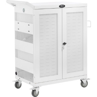 Picture of Tripp Lite Safe-IT UV Sanitizing Charging Cart 32-Port AC Antimicrobial for Chromebooks Laptops iPads White