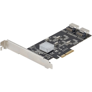 Picture of StarTech.com 8 Port SATA PCIe Card, PCI Express 6Gbps SATA Expansion Card with 4 Controllers, PCI-e x4 Gen 2 to SATA III Adapter Card