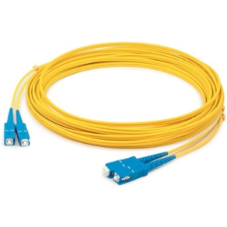 Picture of AddOn 39m SC (Male) to SC (Male) Straight Yellow OS2 Duplex Plenum Fiber Patch Cable