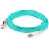 Picture of AddOn 5m LC (Male) to SC (Male) Aqua OM4 Duplex Fiber OFNR (Riser-Rated) Patch Cable