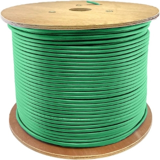 Picture of AddOn 1000ft Non-Terminated Green Cat6A STP Plenum-Rated Copper Patch Cable