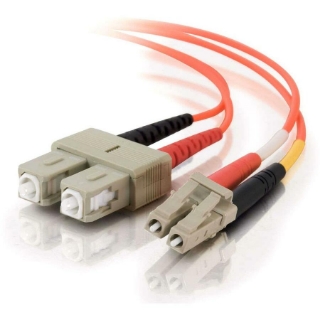 Picture of C2G-2m LC-SC 62.5/125 OM1 Duplex Multimode PVC Fiber Optic Cable (LSZH) - Orange