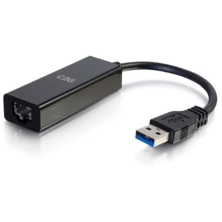 Picture of C2G USB 3.0 to Ethernet Network Adapter with PXE Boot - Black - M/F