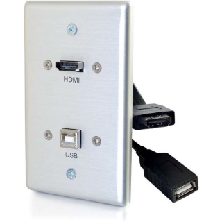 Picture of C2G HMDI and USB B Pass Through Wall Plate - Single Gang