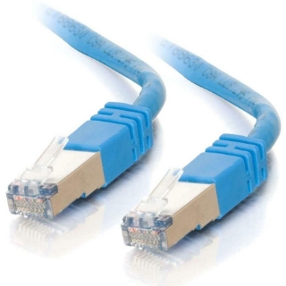 Picture of C2G-100ft Cat5e Molded Shielded (STP) Network Patch Cable - Blue