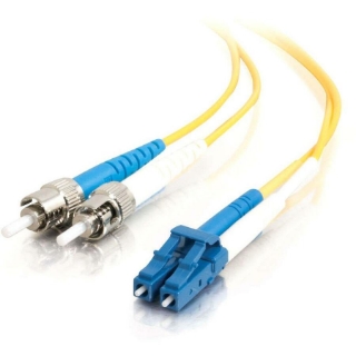 Picture of C2G-30m LC-ST 9/125 OS1 Duplex Singlemode PVC Fiber Optic Cable (LSZH) - Yellow