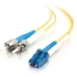 Picture of C2G-30m LC-ST 9/125 OS1 Duplex Singlemode PVC Fiber Optic Cable (LSZH) - Yellow