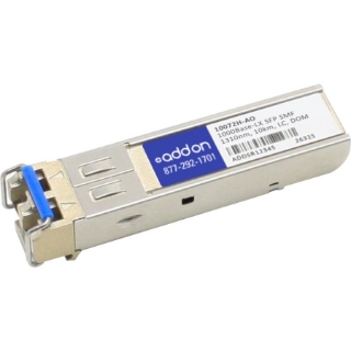 Picture of AddOn 10-Pack of Extreme Networks 10072H Compatible TAA Compliant 1000Base-LX SFP Transceiver (SMF, 1310nm, 10km, LC, DOM, Rugged)