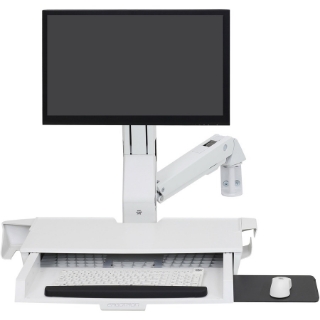 Picture of Ergotron StyleView Wall Mount for Monitor, Bar Code Scanner, Keyboard, Wrist Rest, Mouse - White