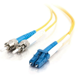 Picture of C2G-3m LC-ST 9/125 OS1 Duplex Singlemode Fiber Optic Cable (TAA Compliant) - Yellow