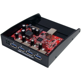 Picture of StarTech.com USB 3.0 Front Panel 4 Port Hub - 3.5 5.25in Bay