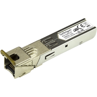 Picture of StarTech.com HPE 453154-B21 Compatible SFP Module - 1000BASE-T - 1GE Gigabit Ethernet SFP SFP to RJ45 Cat6/Cat5e - 100m