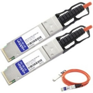 Picture of AddOn Juniper Networks Compatible TAA Compliant 40GBase-AOC QSFP+ to QSFP+ Direct Attach Cable (850nm, MMF, 3m)