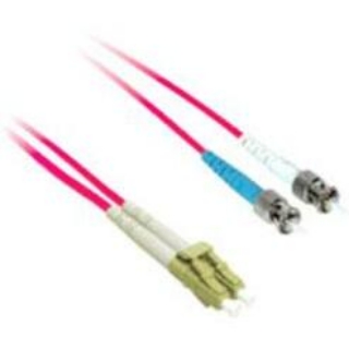 Picture of C2G-1m LC-ST 9/125 OS1 Duplex Singlemode PVC Fiber Optic Cable - Red