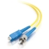 Picture of C2G-1m SC-ST 9/125 OS1 Simplex Singlemode PVC Fiber Optic Cable (LSZH) - Yellow