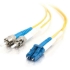 Picture of C2G-15m LC-ST 9/125 OS1 Duplex Singlemode Fiber Optic Cable (TAA Compliant) - Yellow