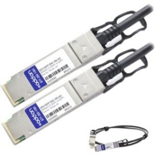 Picture of AddOn Juniper Networks QFX-QSFP-DAC-2M Compatible TAA Compliant 40GBase-CU QSFP+ to QSFP+ Direct Attach Cable (Passive Twinax, 2m)