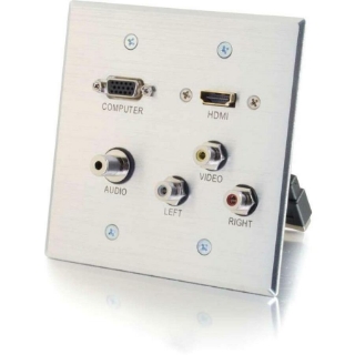 Picture of C2G HDMI, VGA, 3.5mm, Composite Video & Stero Audio Pass Through Wall Plate