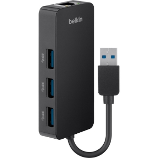Picture of Belkin USB 3.0 3-Port Hub with Gigabit Ethernet Adapter