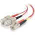 Picture of C2G-3m LC-SC 62.5/125 OM1 Duplex Multimode Fiber Optic Cable (Plenum-Rated) - Red