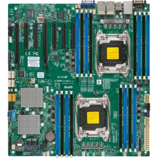 Picture of Supermicro X10DRH-CLN4 Server Motherboard - Intel C612 Chipset - Socket LGA 2011-v3 - Extended ATX