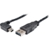 Picture of Tripp Lite 6ft USB 2.0 High Speed Cable Reversible A to Right Angle 5Pin Mini B M/M