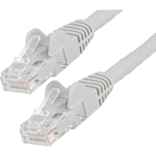 Picture of StarTech.com 6in (15cm) CAT6 Ethernet Cable, LSZH (Low Smoke Zero Halogen) 10 GbE Snagless 100W PoE UTP RJ45 Gray Network Patch Cord, ETL