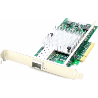 Picture of AddOn QLogic QLE8240-SR-CK Comparable 10Gbs Single SFP+ Port 300m Network Interface Card with 10GBase-SR SFP+ Transceiver