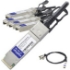 Picture of AddOn Cisco QSFP-4SFP25G-CU3M Compatible TAA Compliant 100GBase-CU QSFP28 to 4xSFP28 Direct Attach Cable (Passive Twinax, 3m)