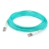 Picture of AddOn 81m LC (Male) to LC (Male) Straight Aqua OM4 Duplex LSZH Fiber Patch Cable