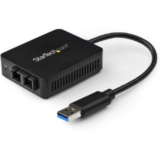 Picture of StarTech.com USB to Fiber Optic Converter - 1000Base-SX SC - USB 3.0 to Gigabit Ethernet Network Adapter - 550m MM - Windows / Mac / Linux