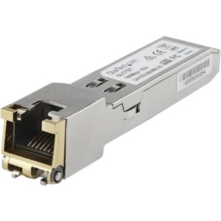 Picture of StarTech.com Juniper RX-GET-SFP Compatible SFP Module - 1000BASE-T - 1GE Gigabit Ethernet SFP to RJ45 Cat6/Cat5e Transceiver - 100m